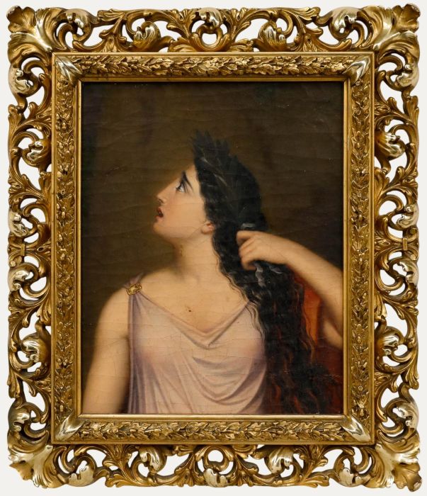 Framed 19th Century Oil - Cassandra