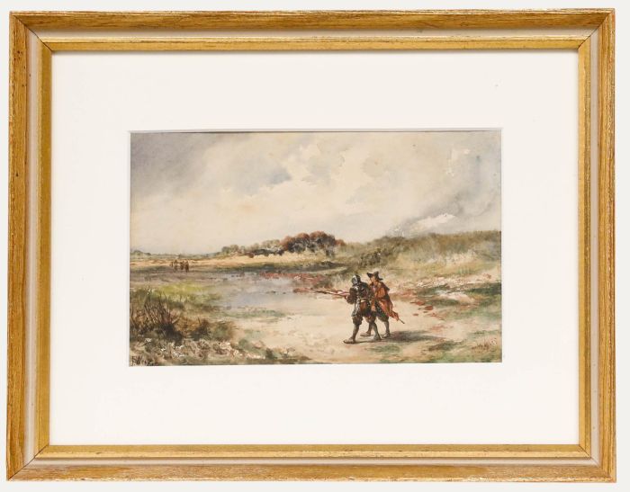 Frederick Weekes (fl.1854-1893) - Framed Watercolour, Informing the Army