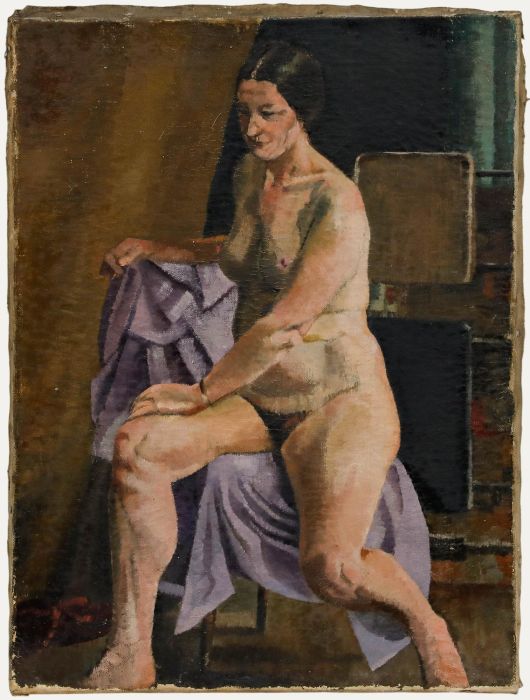 Modern British School 1949 Oil - Viola, Nude Study