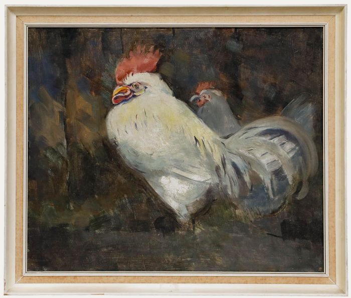 After Joseph Crawhall RSW (1861-1931) - 20th Century Oil, Study of Cockerels
