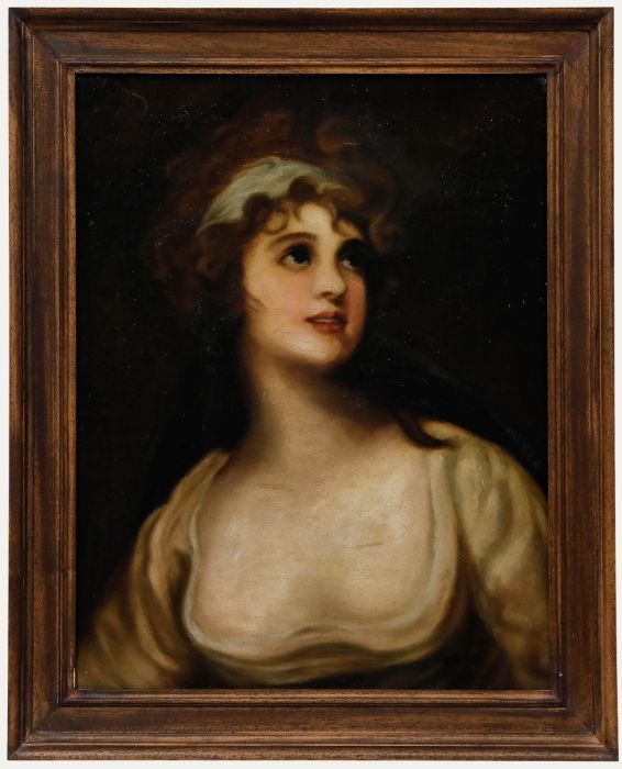 After George Romney (1734-1802) - Framed Oil, Portrait of Mrs Ann Pitt
