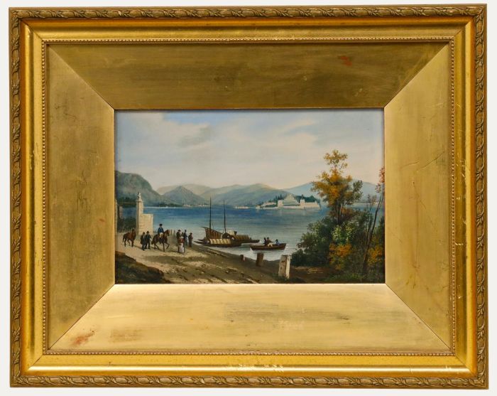 Framed 19th Century Watercolour - Isola Bella on Lake Maggiore