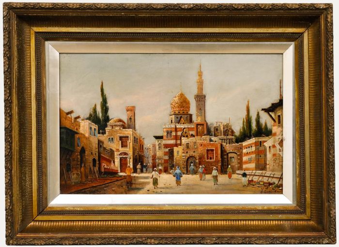 After Karl Kaufmann (1843-1902/05) - Oil, The Funerary Complex of Sultan Qaytbay