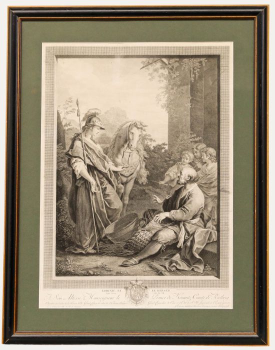 Porporati after Van Loo - 1784 Engraving, Erminia and the Shepherd