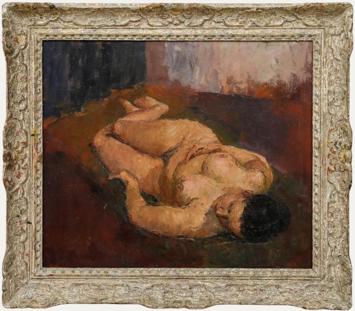 Follower of Walter Richard Sickert (1860-1942) -Mid 20th Century Oil, Nude Study