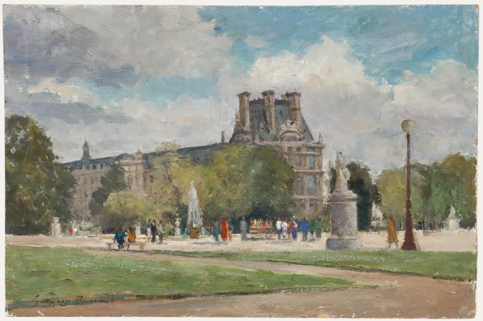 Geoffrey Burrows (1934-2023) - 1991 Oil, The Louvre