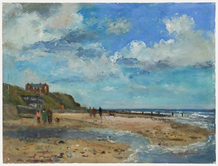Geoffrey Burrows (1934-2023) - Oil, Running Stream and Incoming Tide