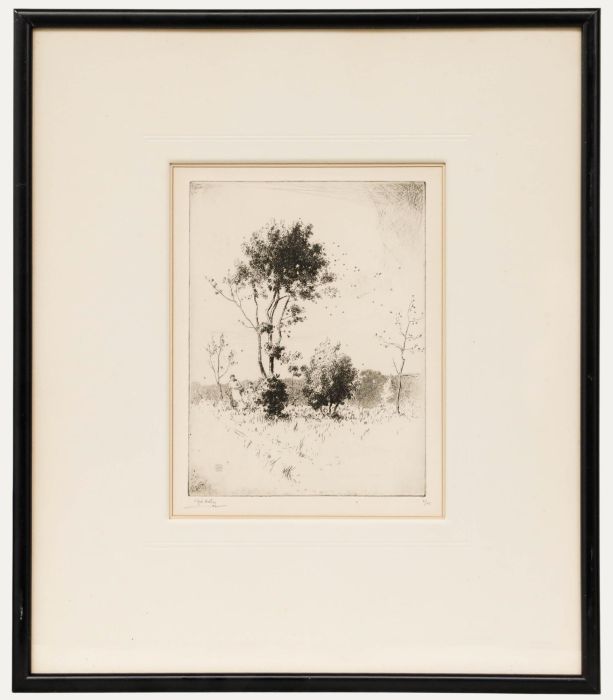 Alfred Hartley (1855-1933) - Early 20th Century Etching, Autumn Breezes