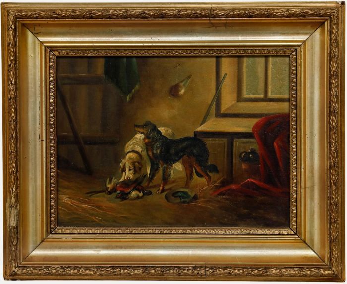 Late 19th Century Oil - Hunting Dogs
