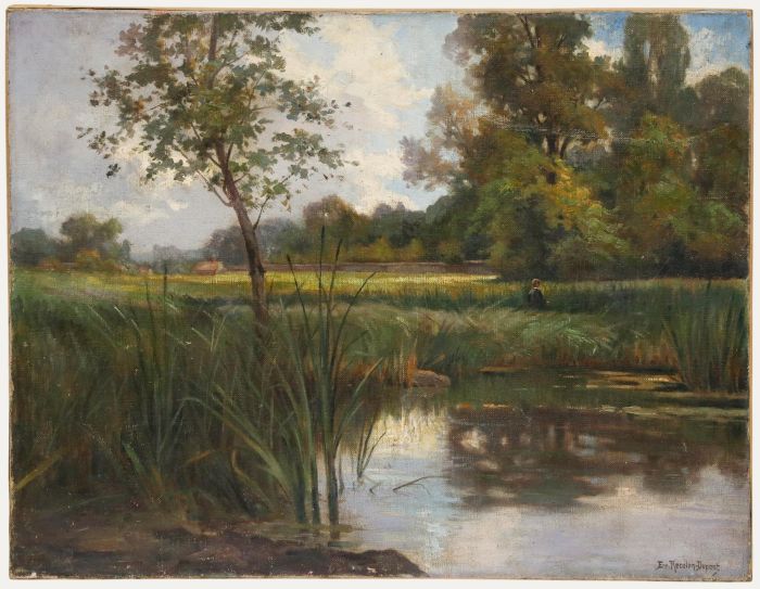 Ernest Reculon-Dupont (1825-1888) - Late 19th Century Oil, Amongst the Reeds