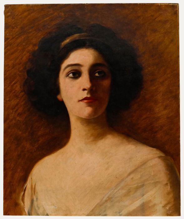 Early 20th Century Oil - Lady with the Gold Headband