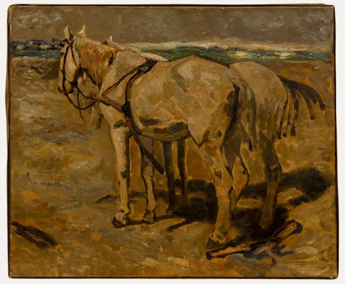 Early 20th Century Oil - Work Horses