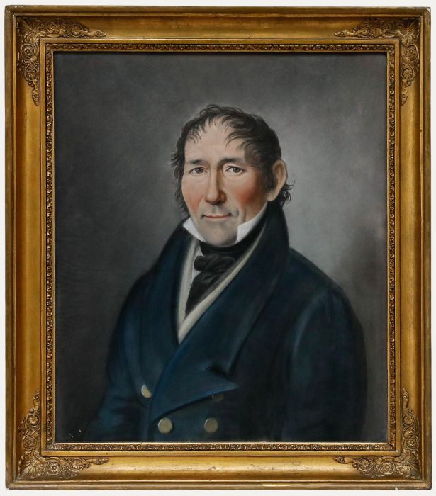 Biedermeier 19th Century Pastel - Portrait of a Gentleman