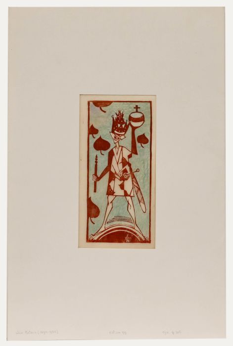 Willem Retera (1890-1955) - Mid 20th Century Woodcut, King