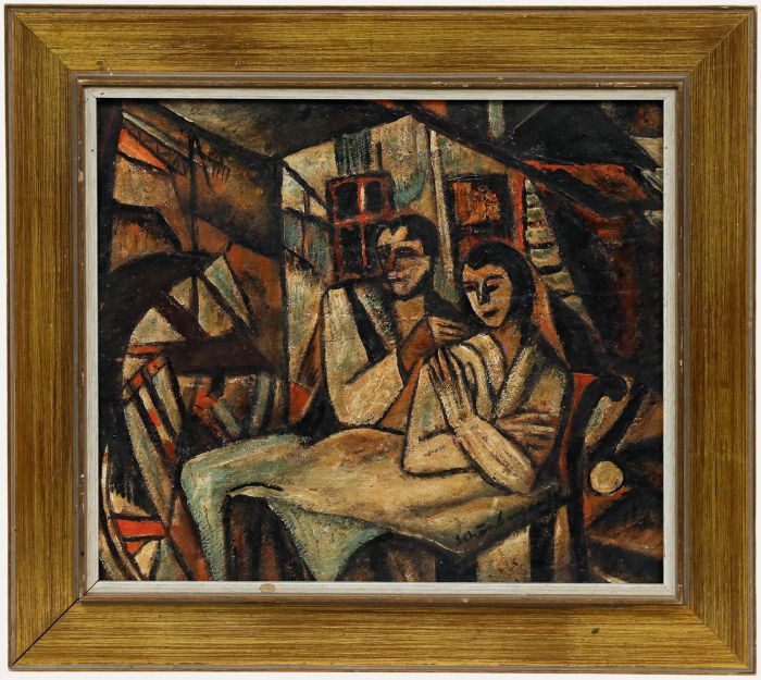 Manner of Armand Schönberger (1885-1974) - Oil, Couple in Contemplation