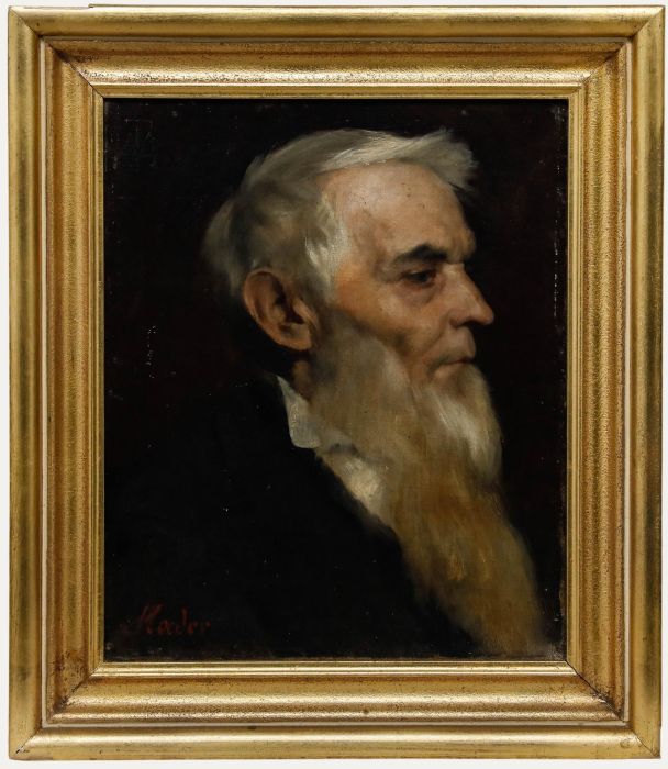 Mader - 19th Century Oil, Portrait of a Gentleman in Profile