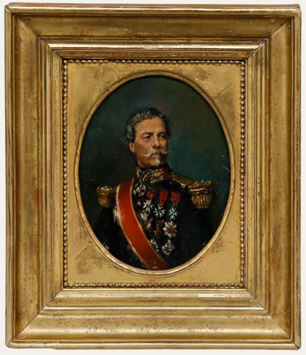 Framed 19th Century Oil - Portrait of a French Military Officer