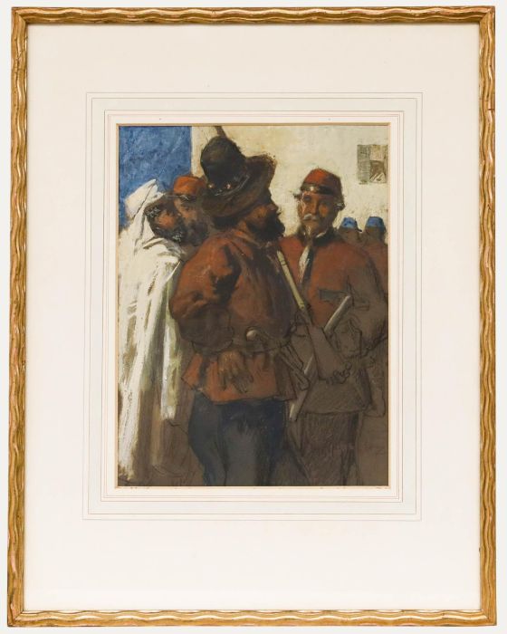 Framed 1860 Gouache - Garibaldi's Redshirts