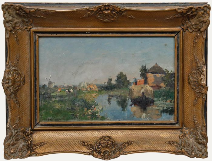Gerbrand Frederik van Schagen (1880-1968) - Early 20th Century Oil, Hooioogst