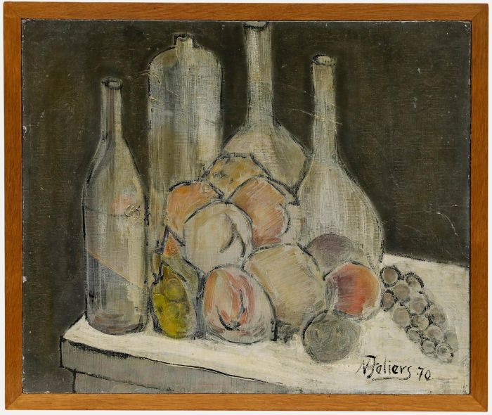 Norbert Feliers (1924-2014) - 1970 Oil, Peaches and Bottles