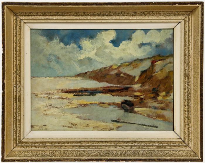Frédéric de Smet (1876-1948) - Framed 1945 Oil, La Dune au Passier