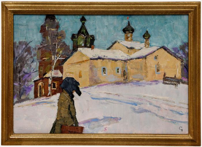 Vladimir Skriabin (1927-1989) - Framed Mid 20th Century Oil, Winter Landscape