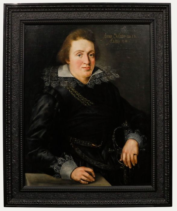 Attrib. Jacob van Doort (d.1629) - 1613 Oil, Portrait of a Young Gentleman