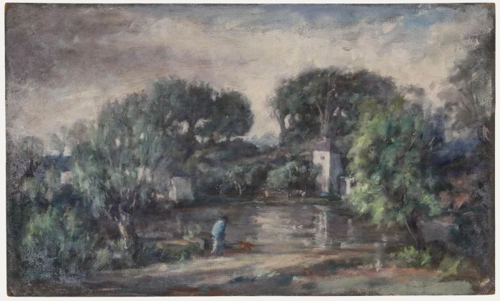 George Weissbort (1928-2013) - 20th Century Oil, A Walk Round the Lake