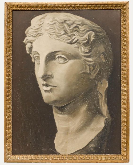 E. Gaubert - Framed Late 19th Century Oil, Classical Bust study