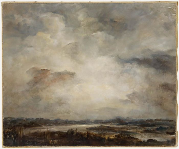 Manner of J.M.W. Turner - Late 19th Century Oil, Rain Over the Marshlands