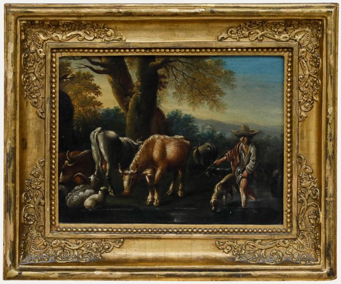c.1700 Oil - At the Watering Place
