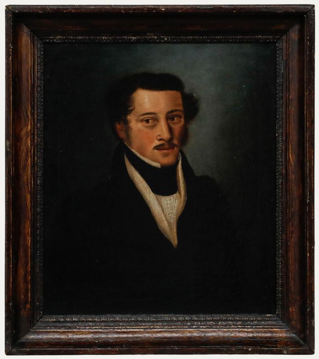 Biedermeier School Early 19th Century Oil - Portrait of a Gentleman