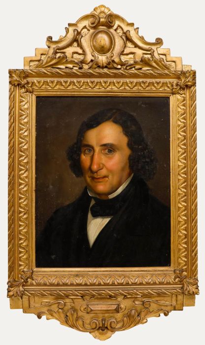 Biedermeier Early 19th Century Oil - Portrait of Johann Jakob Jung