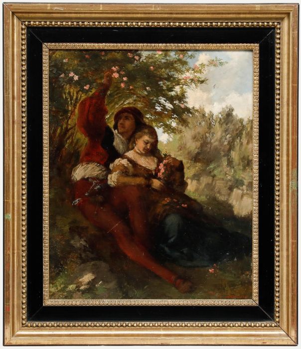 Attrib. Franz Widnmann (1846-1910) - Late 19th Century Oil, The Lovers