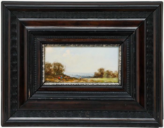 Framed Early 20th Century Oil - View from the Hilltop