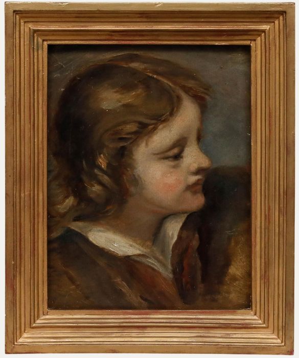 Early 20th Century Oil - Boy in Profile