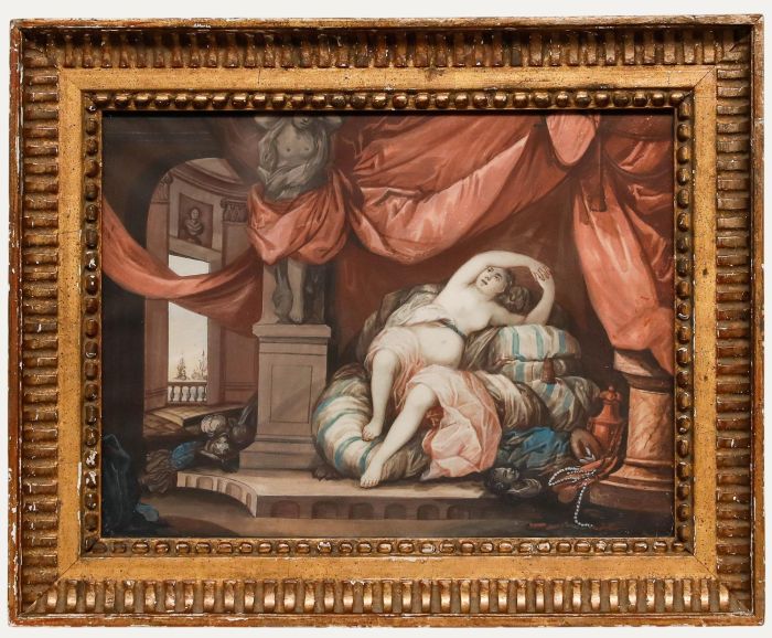 19th Century Gouache - Queen Dido Abandoned by Aeneas