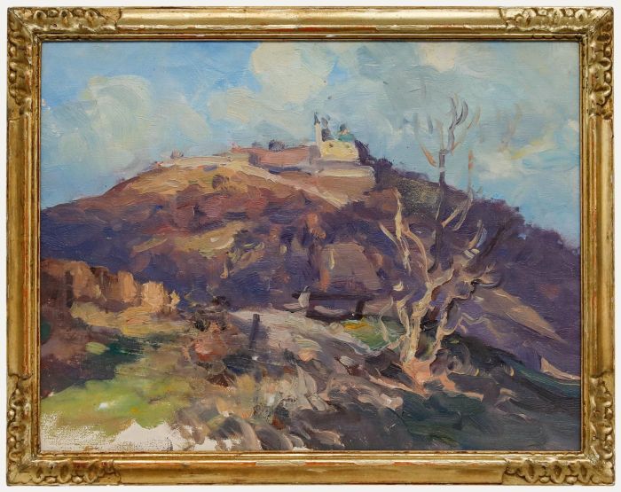 Framed Early 20th Century Oil - View of the Leopoldsberg