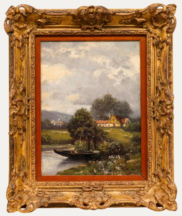 Raphael Oskar Unverdross (1873-1952) - Framed Oil, Summer Landscape