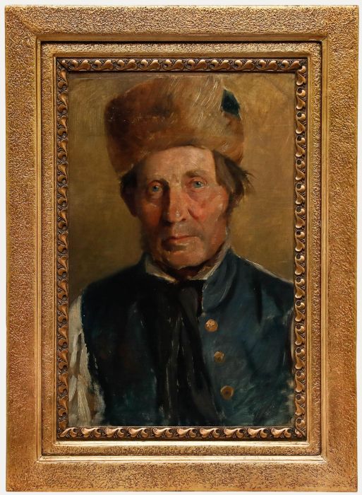 Attrib. Louis Stutterheim (1873-1943) - Late 19th Century Oil, Man in a Fur Hat