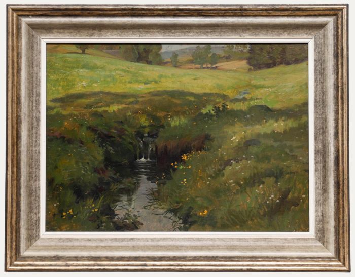 Richard Schlösser (1879-1962) - Framed 1934 Oil, Quelle des Friedens