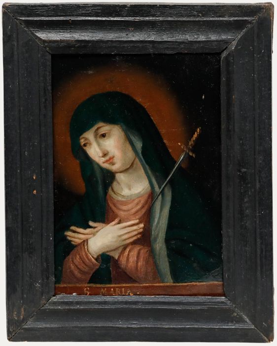 Fine 18th Century Oil - Mater Dolorosa, Mother of Sorrows