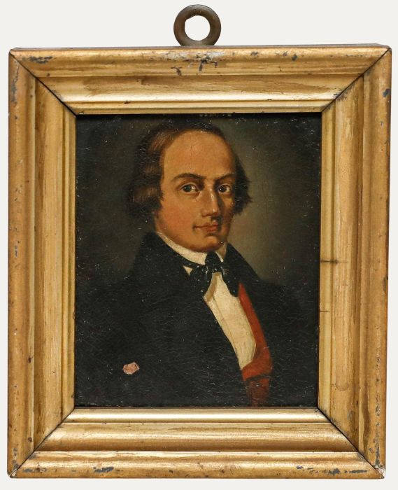 German School Miniature - 19th Century Oil, Isambard Kingdom Brunel