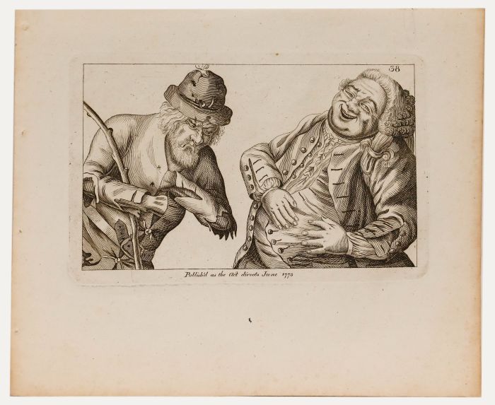 Thomas Sanders after John Collier (1708-1786) - Engraving, Fat Rich Man