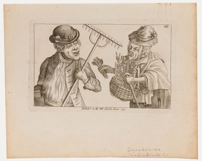Thomas Sanders after John Collier (1708-1786) - Engraving, Merchant and Farmer