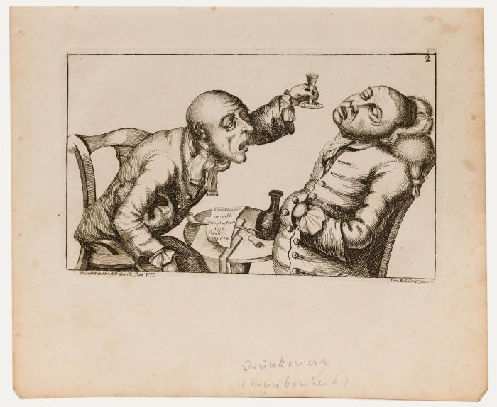 Thomas Sanders after John Collier (1708-1786) - Engraving, Inebriated