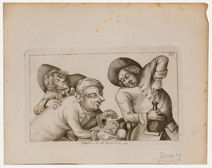 Thomas Sanders after John Collier (1708-1786) - Engraving, Three Friends