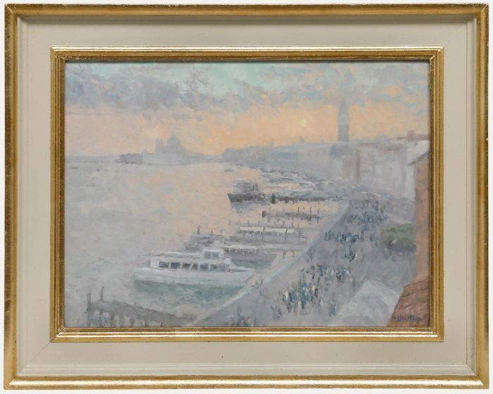 Julian Halsby RBA (b.1948) - 20th Century Oil, October Sunset, Venice