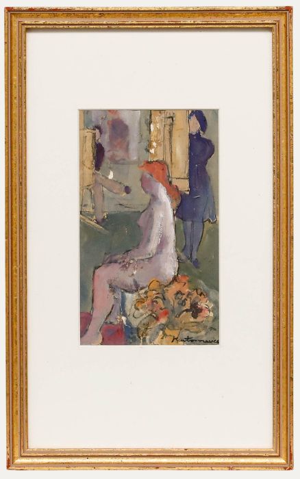 Serge Kantorowicz (1942-2022) - Framed Gouache, The Art Student & Model