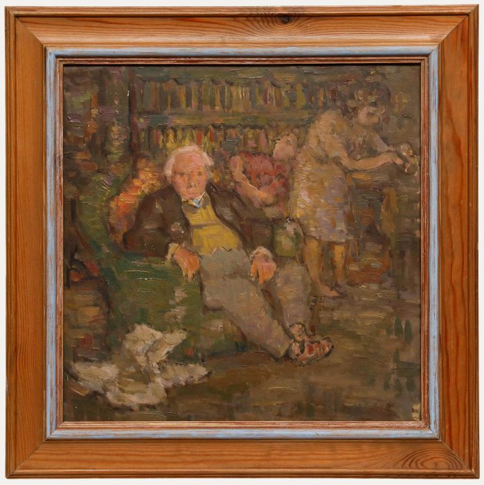 Camberwell School Mid 20th Century Oil - Leisurely Repose